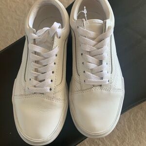 White vans platform stacked size 5 women
